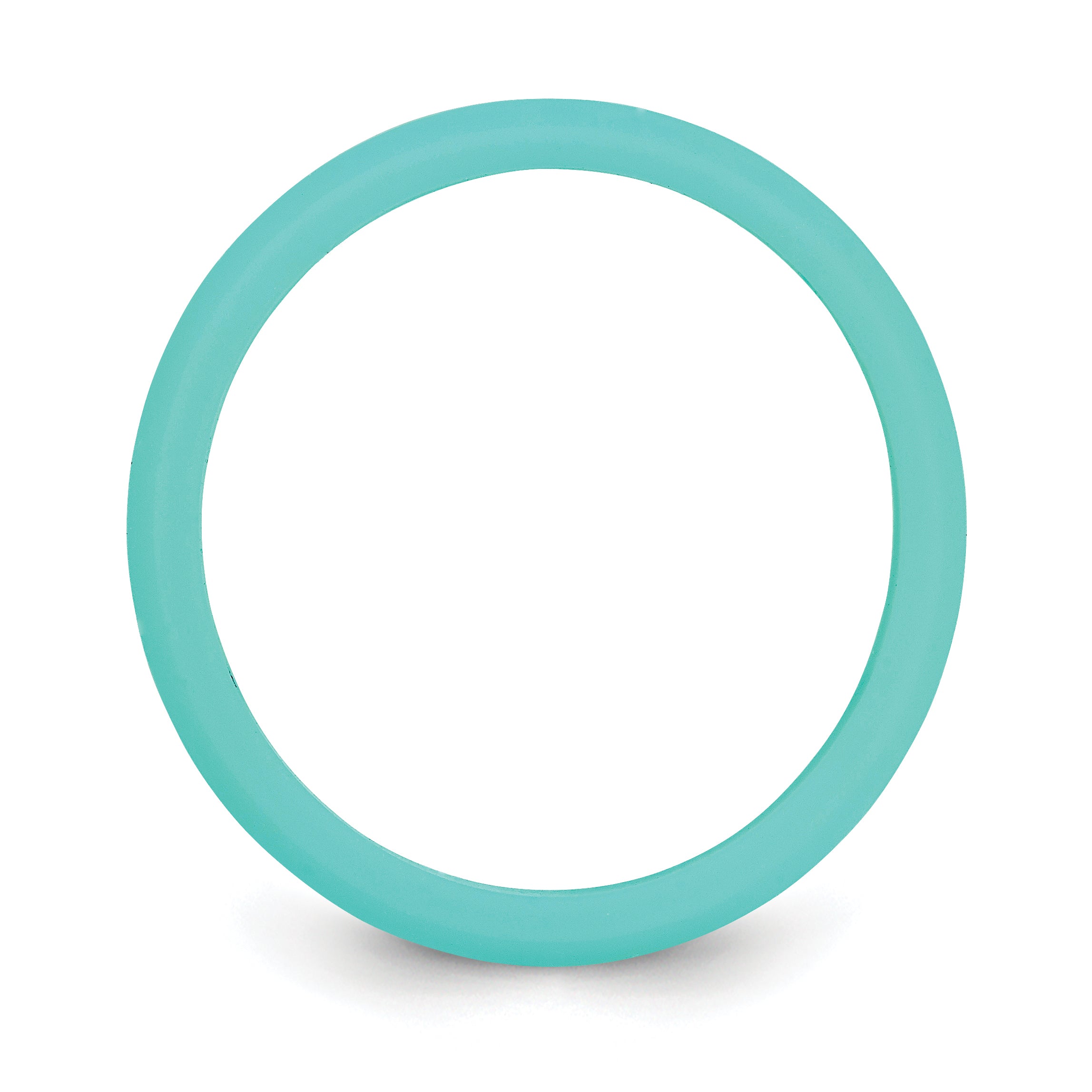 Silicone Sky Blue 5.7mm Domed Band Size 9