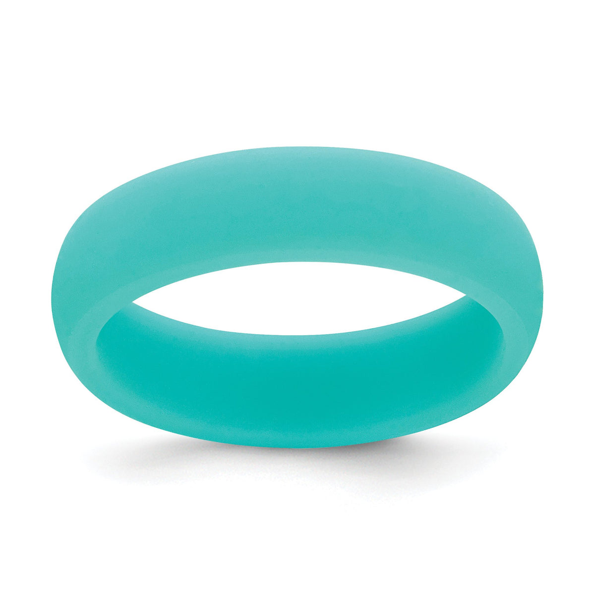 Domed Wedding Band in Sky Blue Silicone, 5.7mm, Size 5–10 - Sophia Jewelers Main image