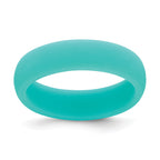 Silicone Sky Blue 5.7mm Domed Band Size 9