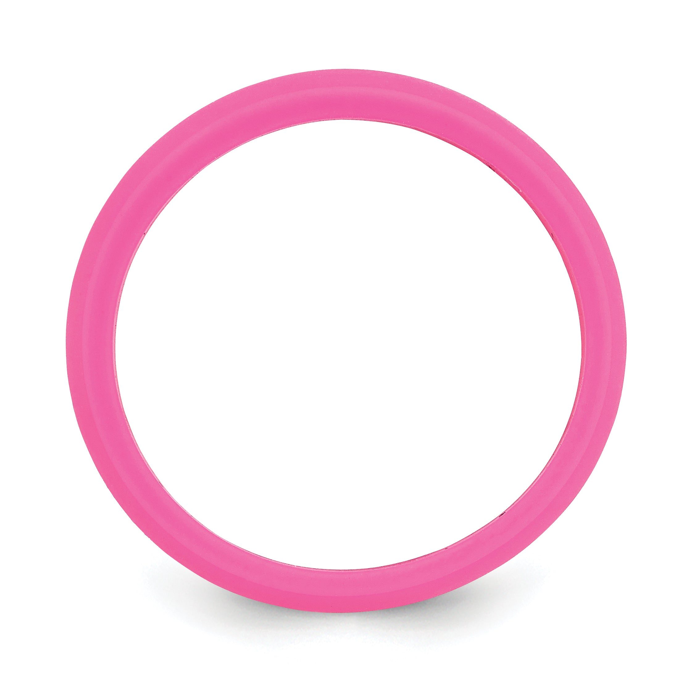 Silicone Hot Pink 5.7mm Domed Band