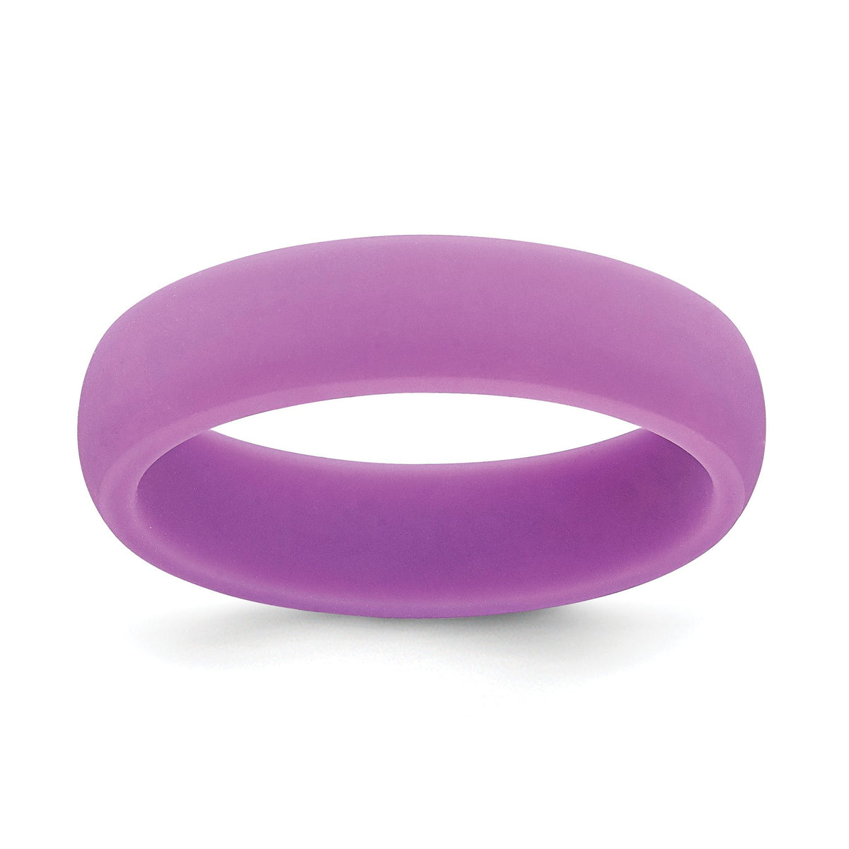 Domed Wedding Band in Purple Silicone, 5.7mm, Size 5–10 - Sophia Jewelers Main image