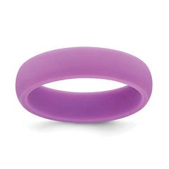 Silicone Purple 5.7mm Domed Band Size 9