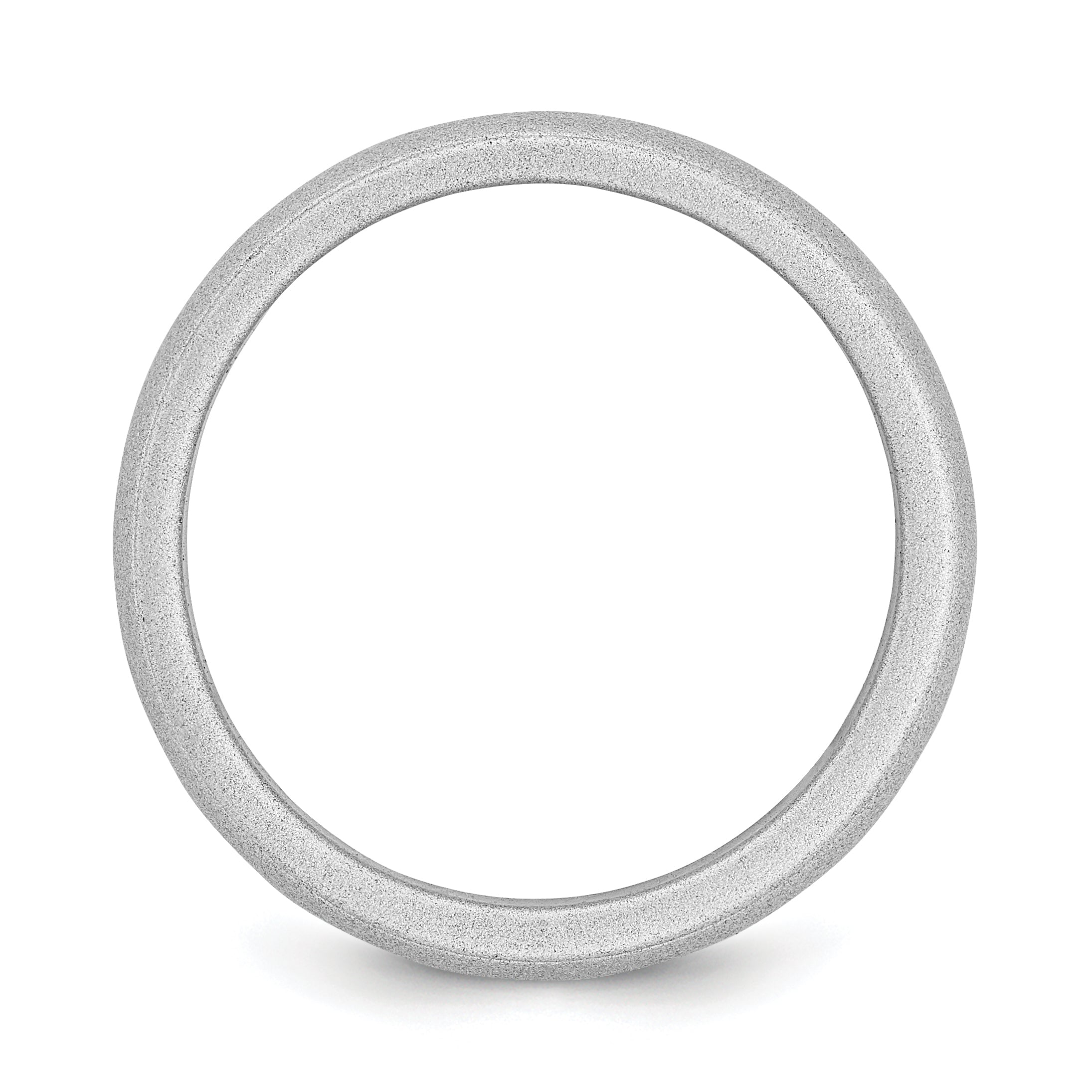 Silicone Silver Metallic 5.7mm Domed Band Size 9