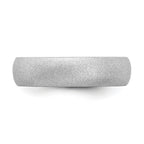 Silicone Silver Metallic 5.7mm Domed Band Size 9