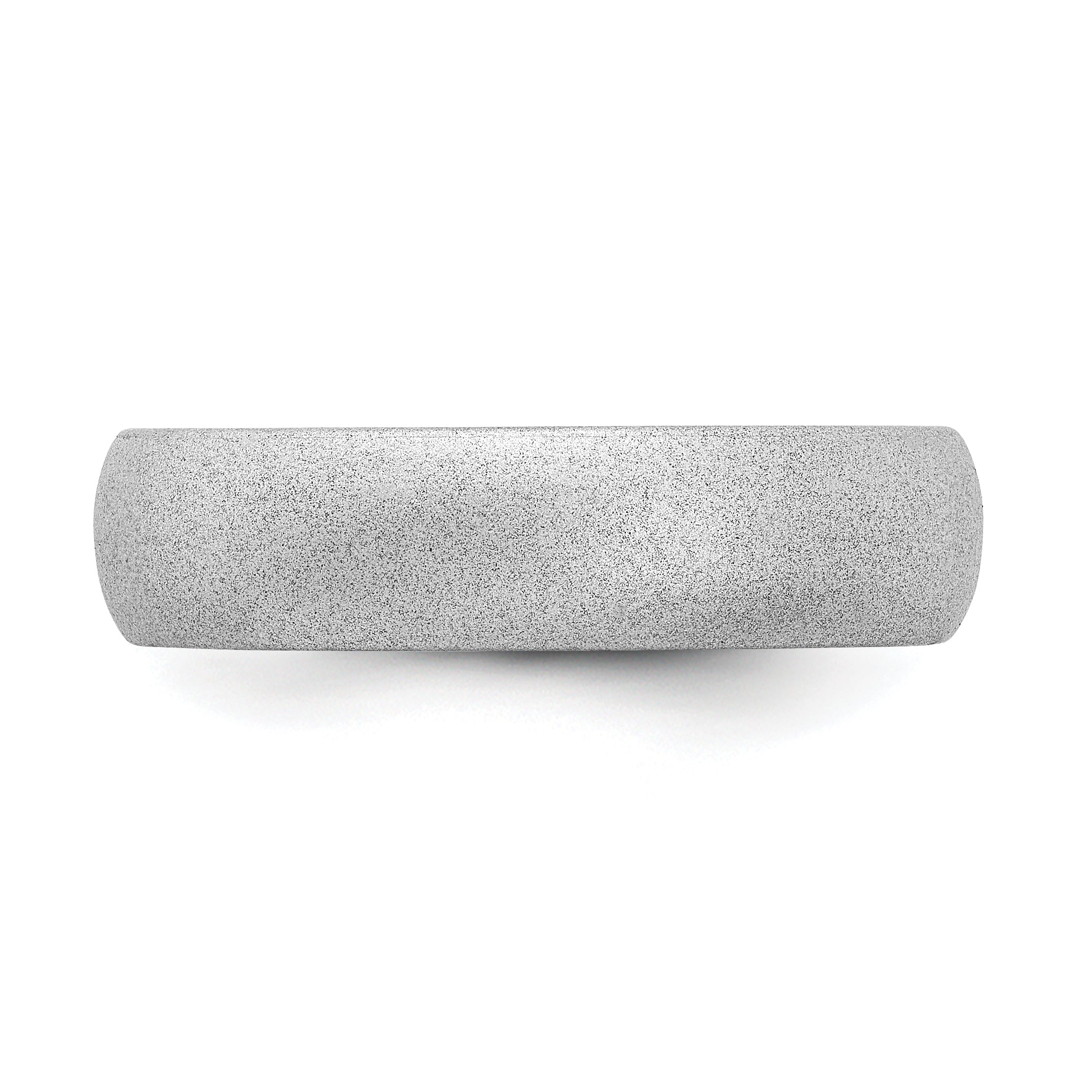 Silicone Silver Metallic 5.7mm Domed Band Size 9