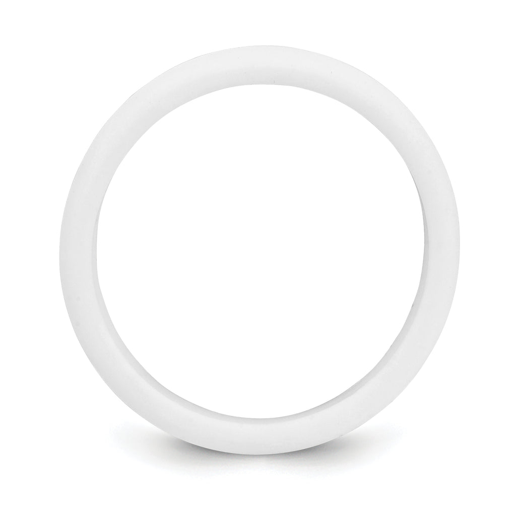 Silicone White 5.7mm Domed Band