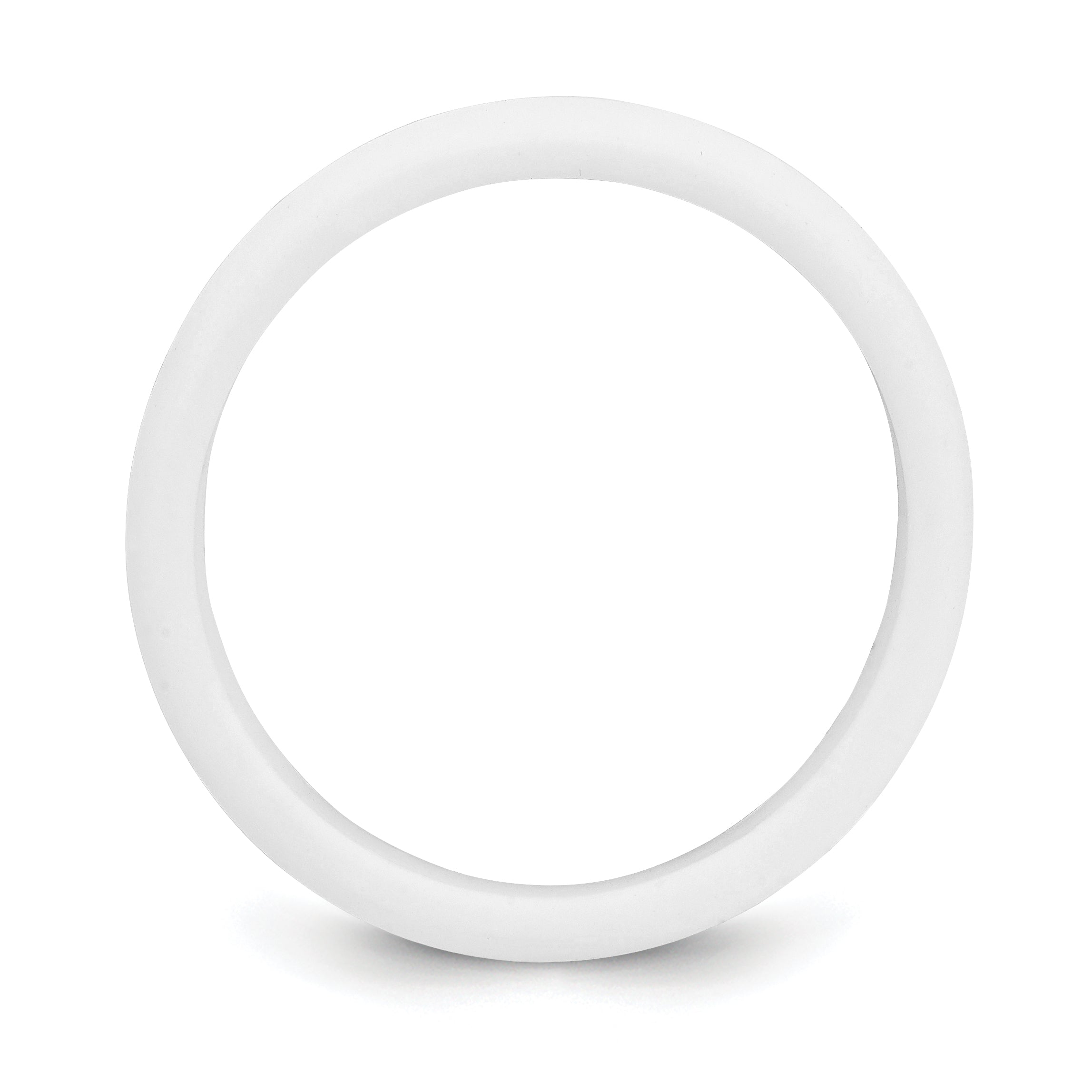 Silicone White 5.7mm Domed Band Size 9