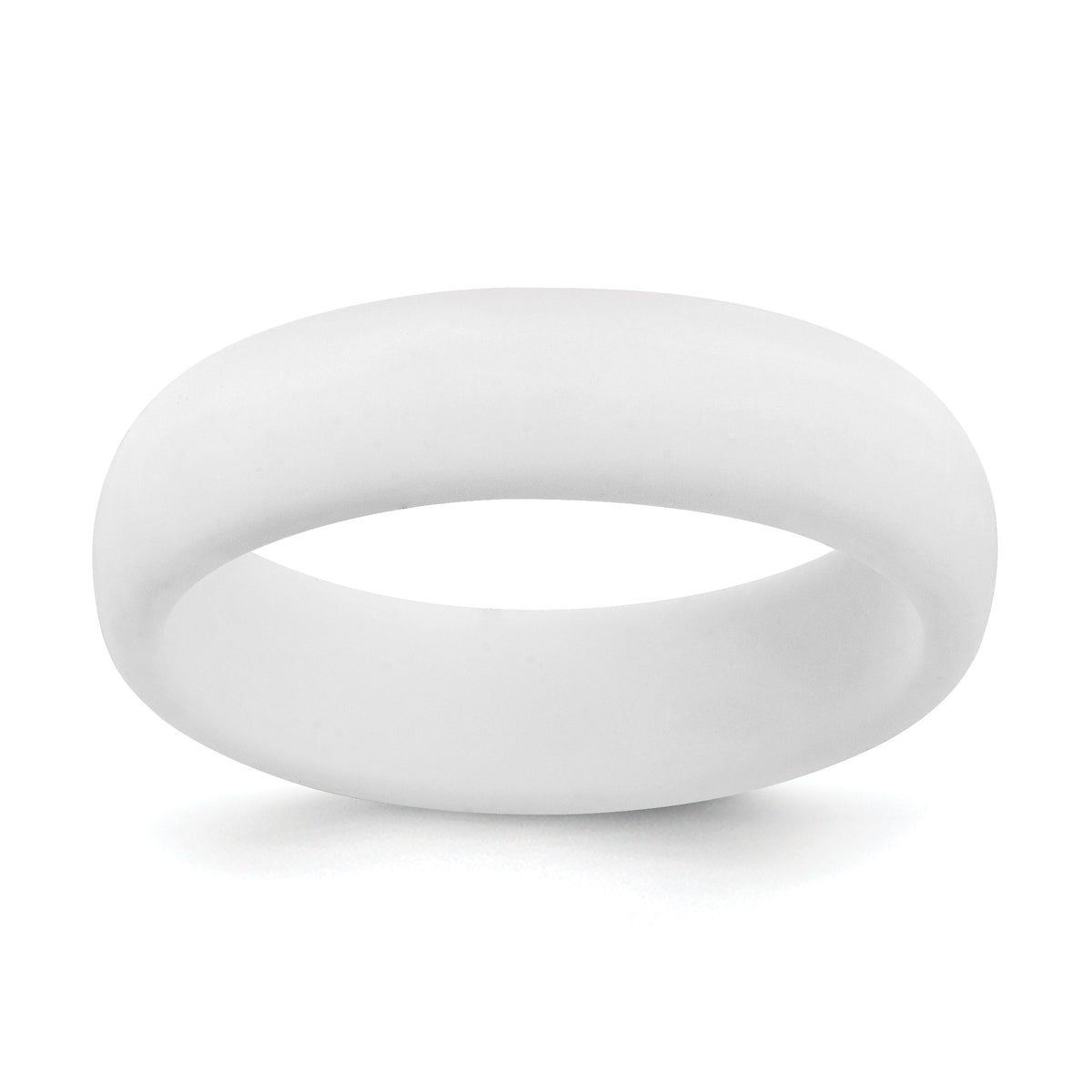 Silicone White 5.7mm Domed Band Size 9