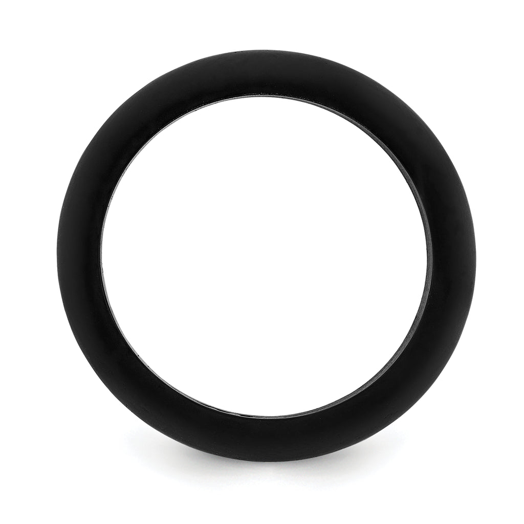 Silicone Black 8mm Domed Band
