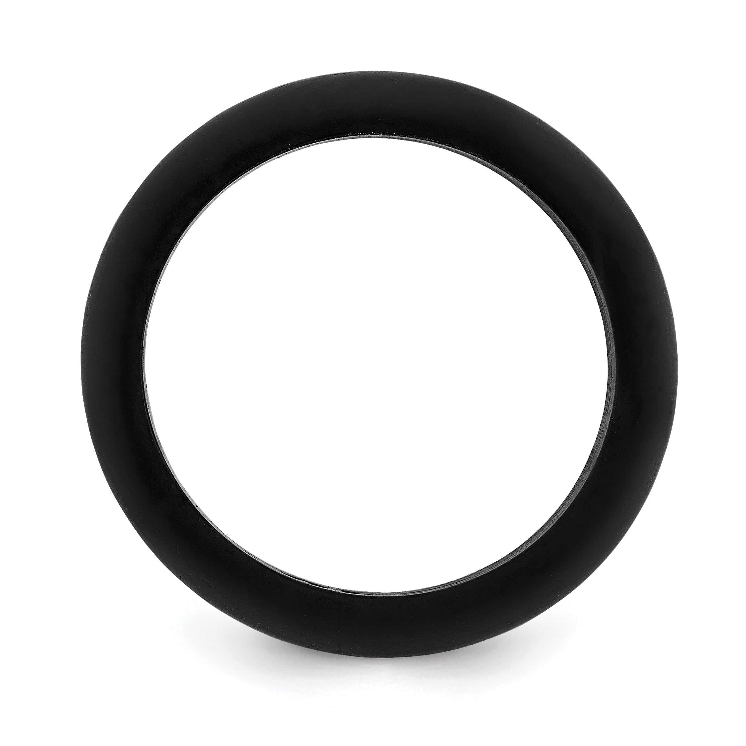 Silicone Black 8mm Domed Band