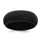 Silicone Black 8mm Domed Band