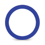 Silicone Blue 8mm Domed Band Size 9