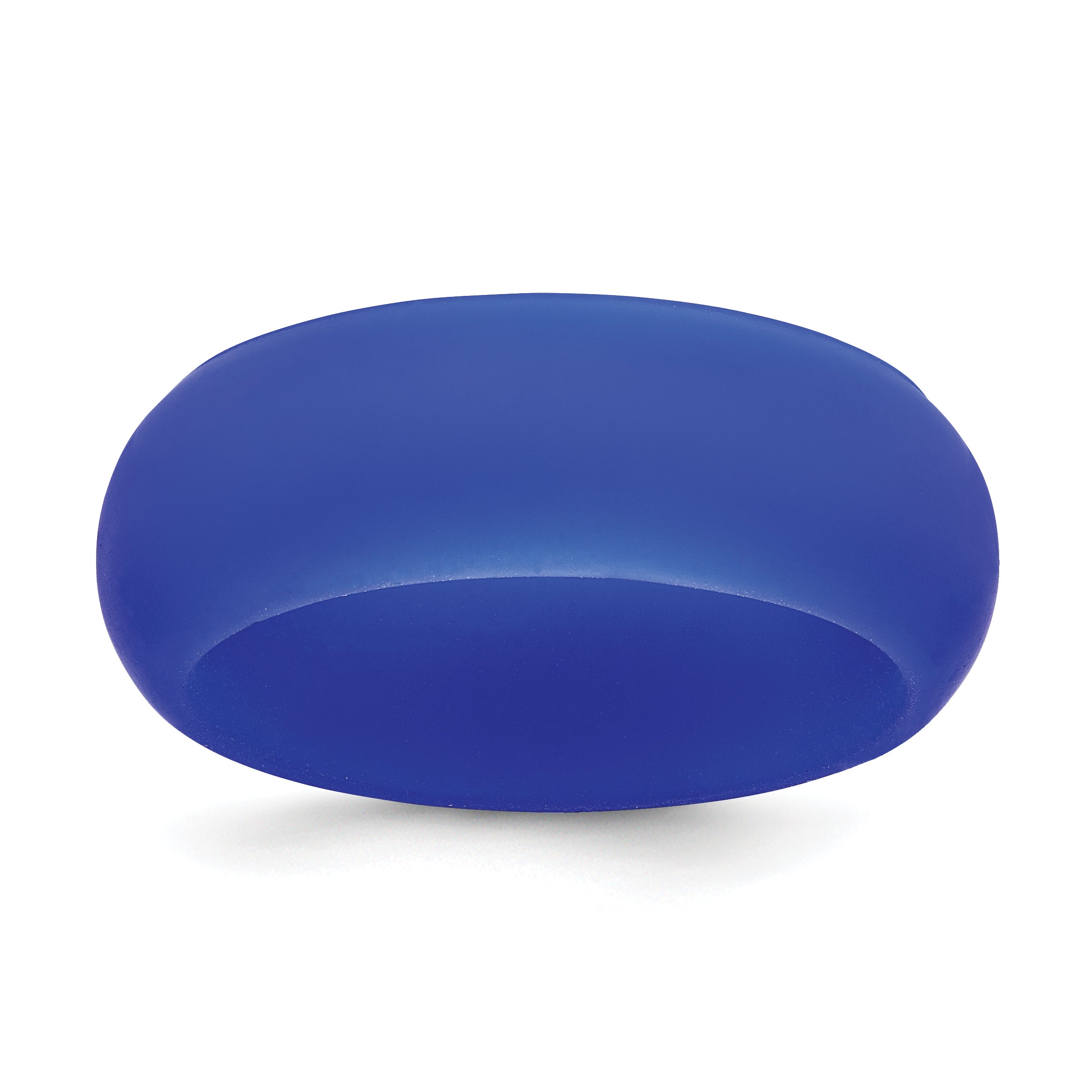 Silicone Blue 8mm Domed Band Size 6