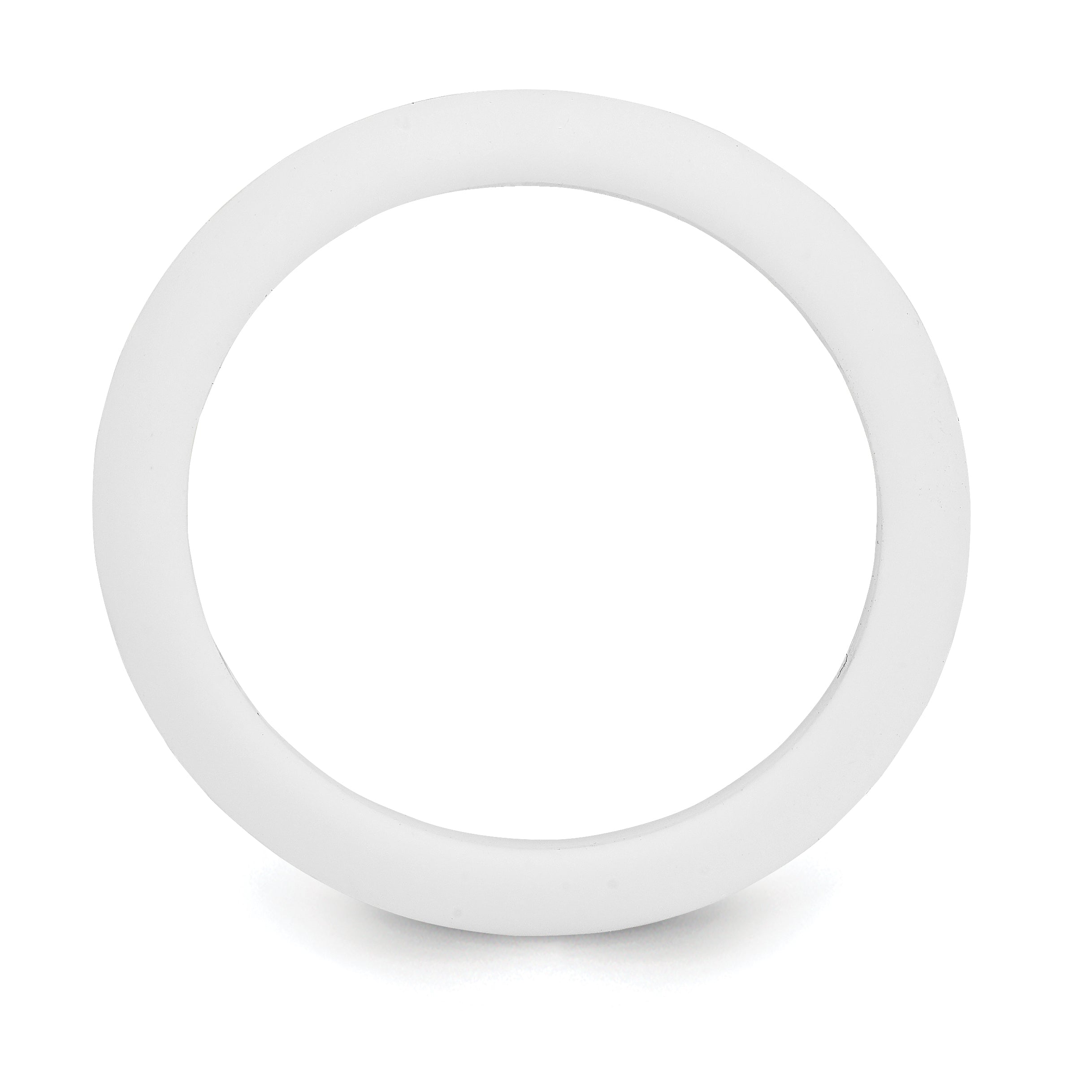 Silicone White 8mm Domed Band Size 9