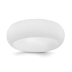 Silicone White 8mm Domed Band Size 9