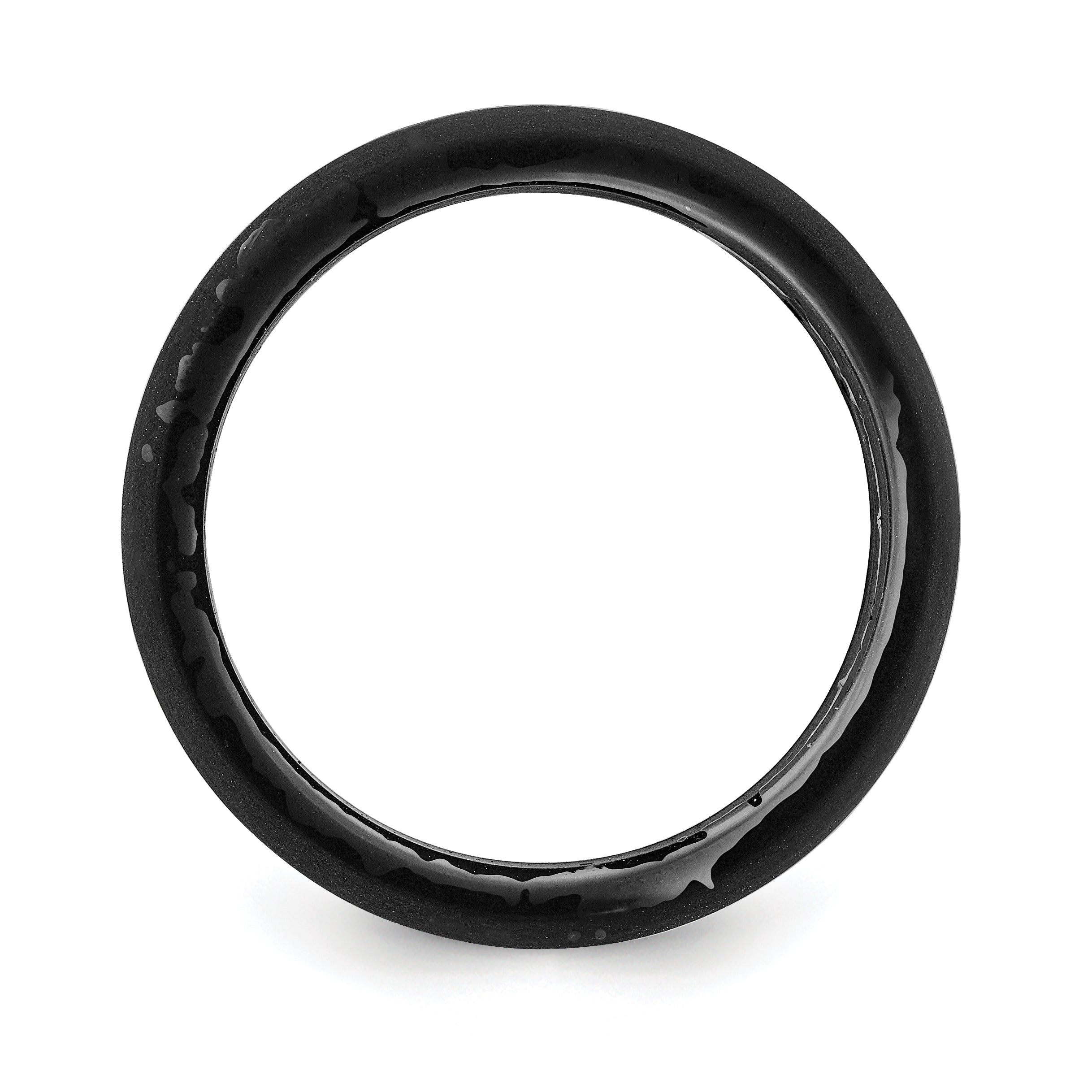 Silicone Black and Grey Camouflage 8.7mm Domed Band Size 9