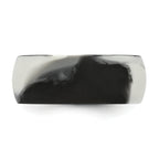Silicone Black and Grey Camouflage 8.7mm Domed Band Size 9