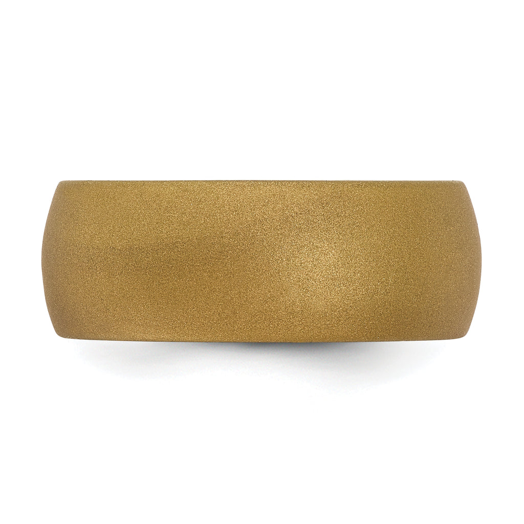 Silicone Bronze Metallic 8.7mm Domed Band Size 9