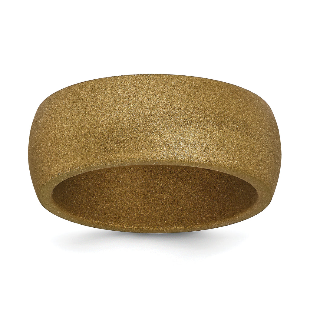 Silicone Bronze Metallic 8.7mm Domed Band Size 9