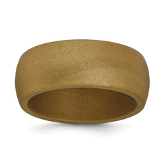 Silicone Bronze Metallic 8.7mm Domed Band Size 9