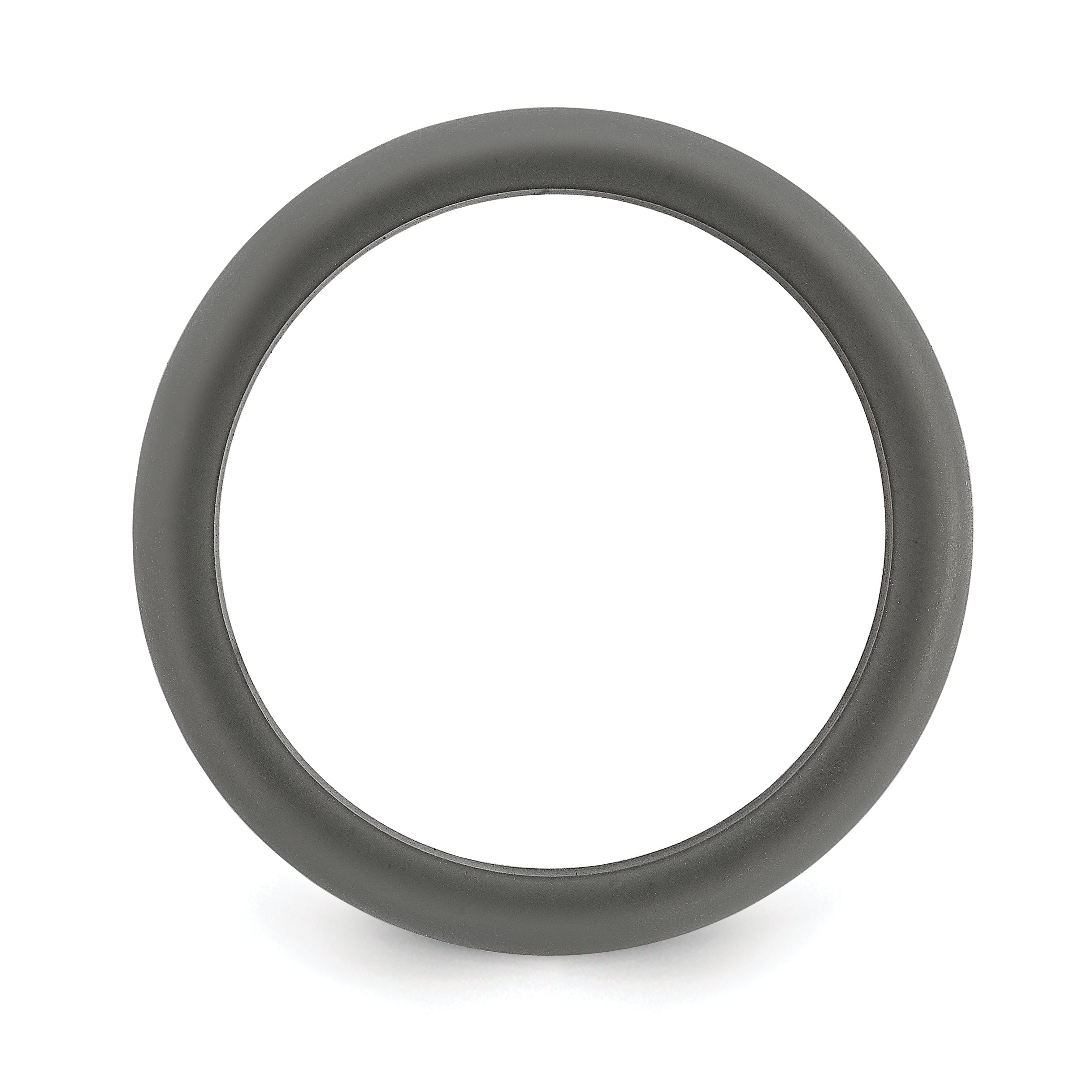 Domed Wedding Band in Dark Grey Silicone, 8.7mm Secondary image