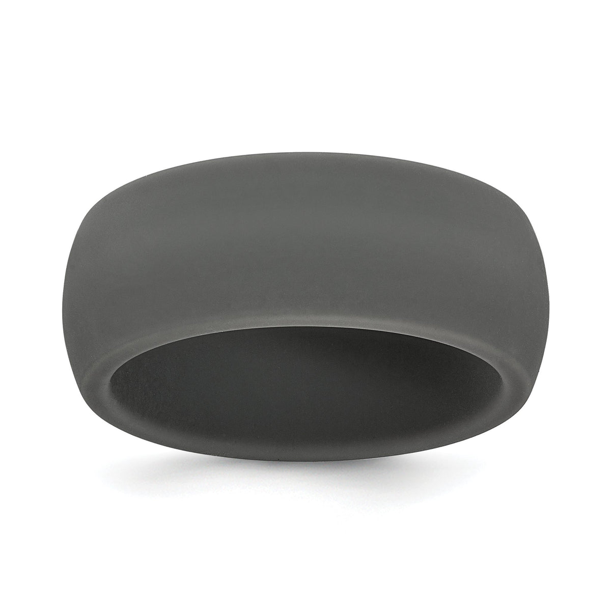 Domed Wedding Band in Dark Gray Silicone, 8.7mm, Size 7–14 - Sophia Jewelers Main image