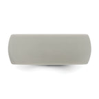 Silicone Light Grey 8.7mm Domed Band Size 9