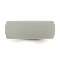 Silicone Light Grey 8.7mm Domed Band Size 9