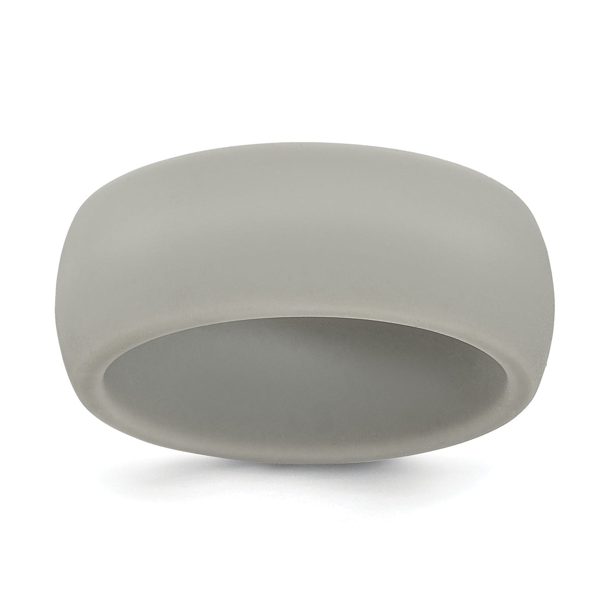 Domed Wedding Band in Light Gray Silicone, 8.7mm, Size 7–14 - Sophia Jewelers Main image