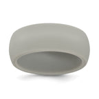 Silicone Light Grey 8.7mm Domed Band Size 9