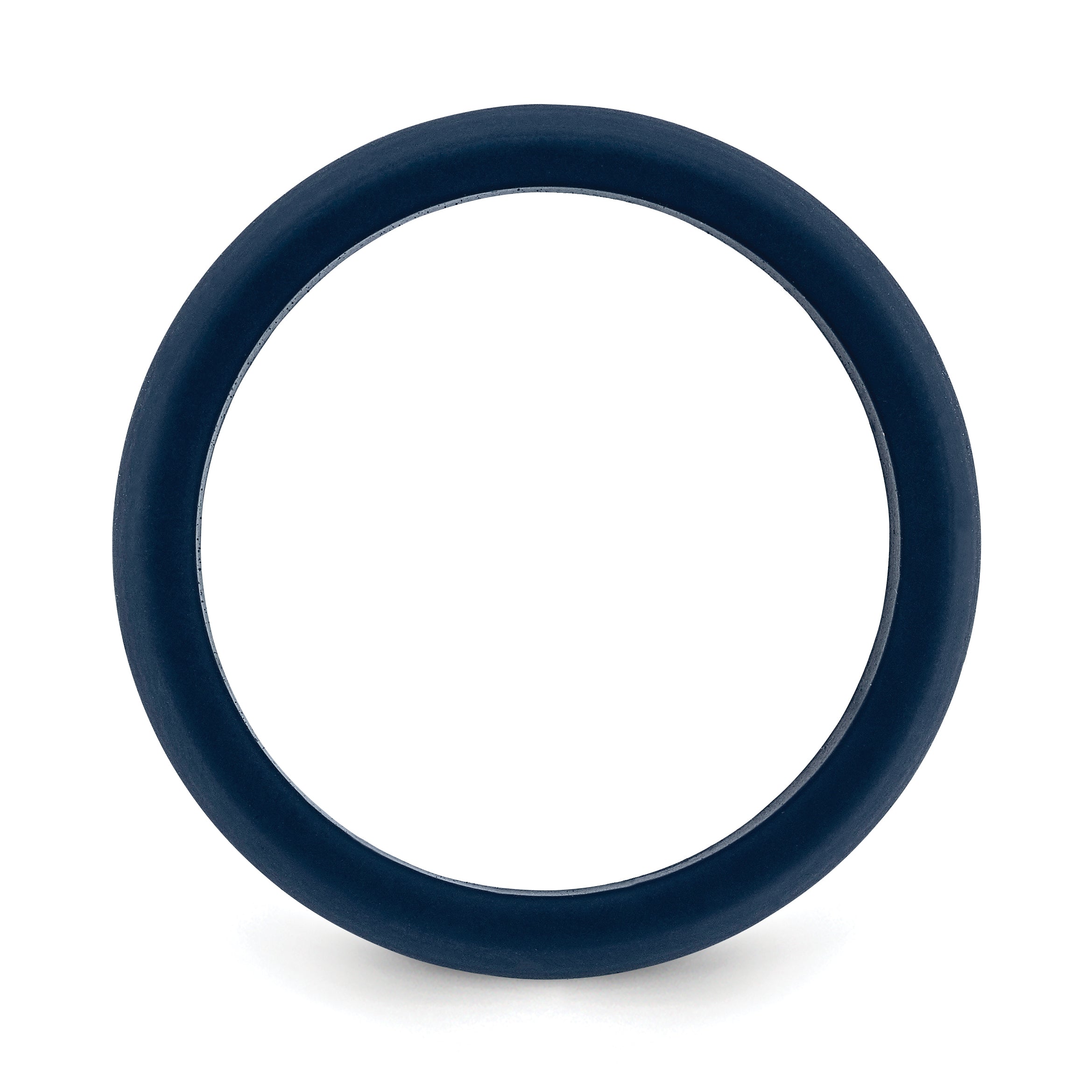 Silicone Navy Blue 8.7mm Domed Band Size 9