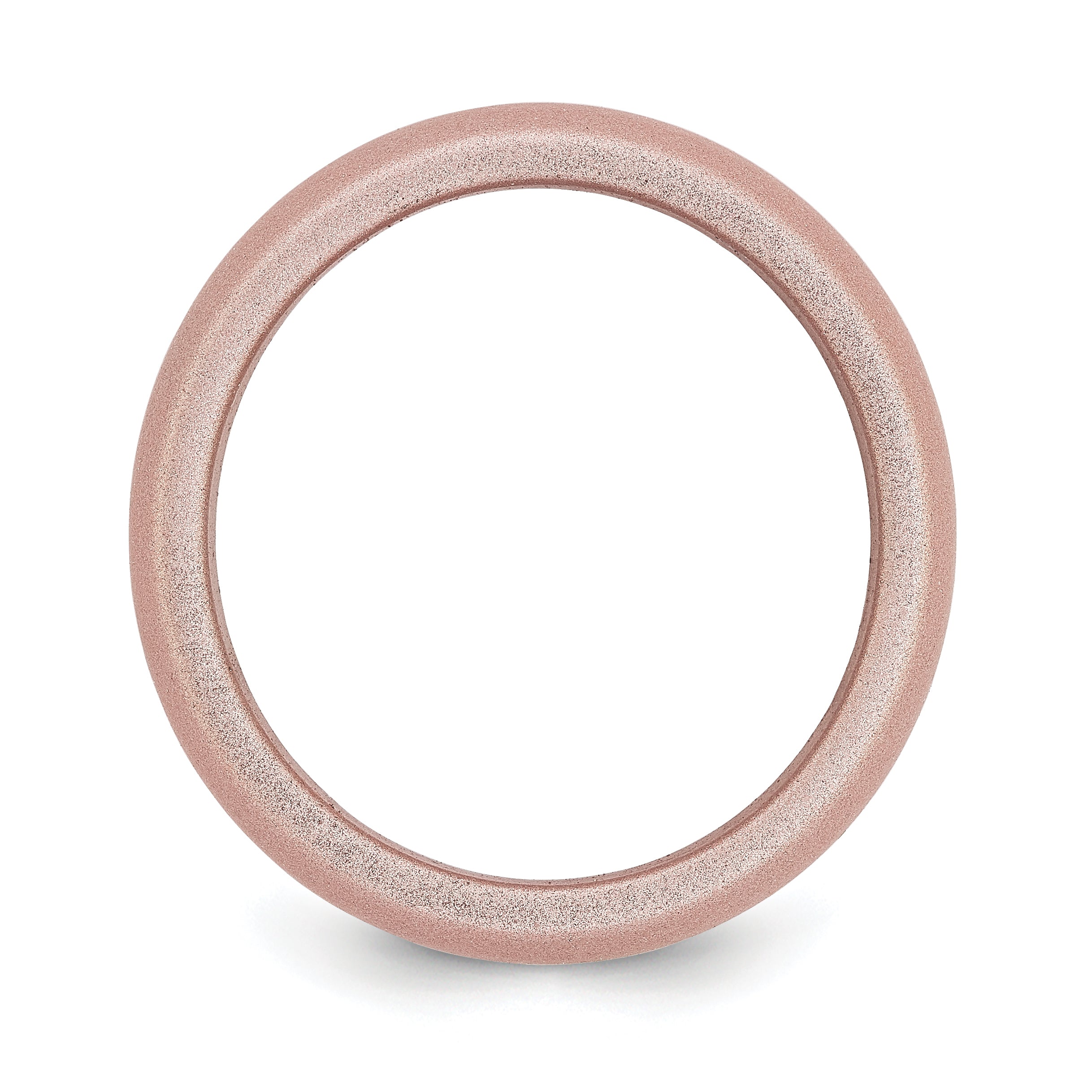 Silicone Pink Metallic 8.7mm Domed Band Size 9