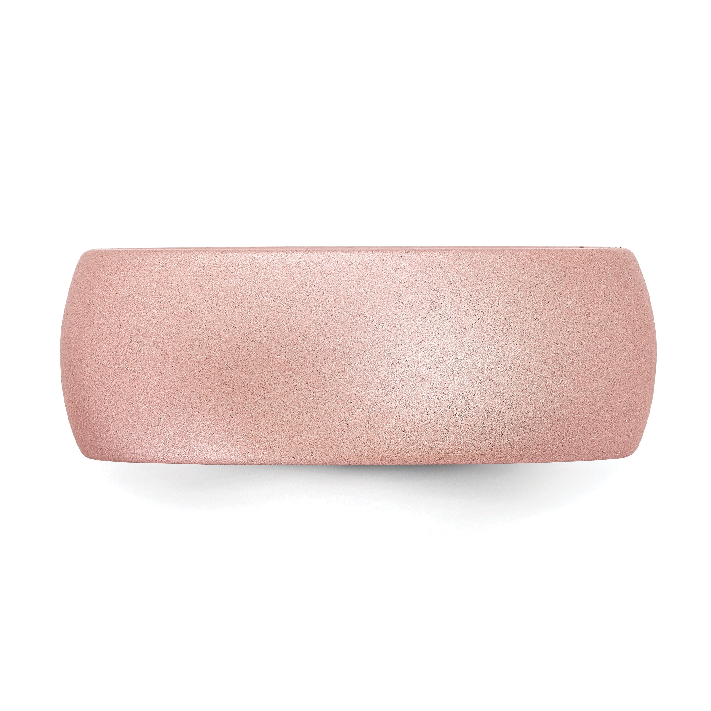 Silicone Pink Metallic 8.7mm Domed Band Size 9