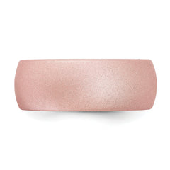 Silicone Pink Metallic 8.7mm Domed Band Size 9