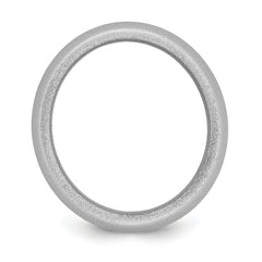 Silicone Silver Metallic 8.7mm Domed Band Size 9