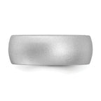 Silicone Silver Metallic 8.7mm Domed Band Size 9