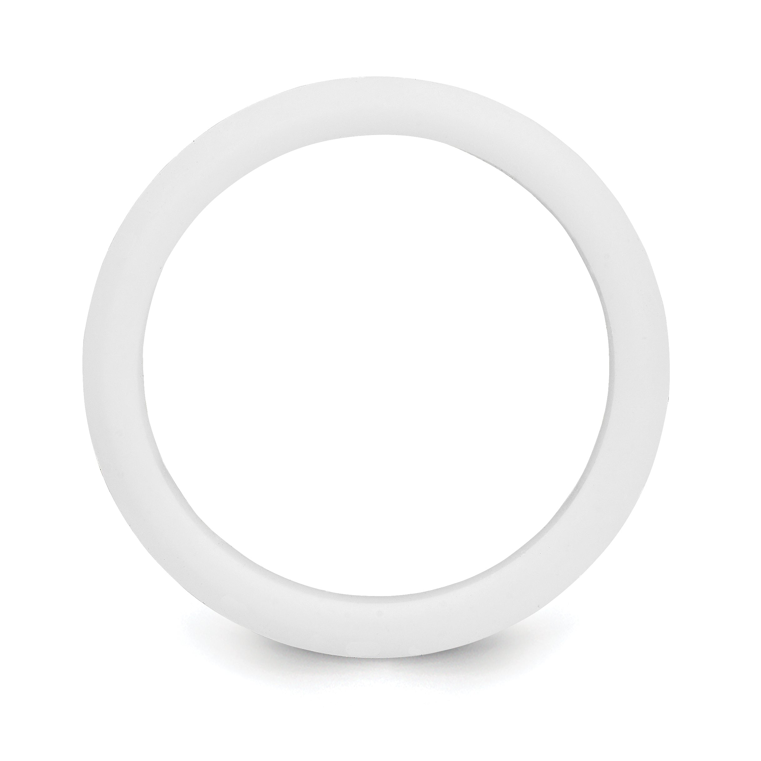 Silicone White 8.7mm Domed Band Size 9