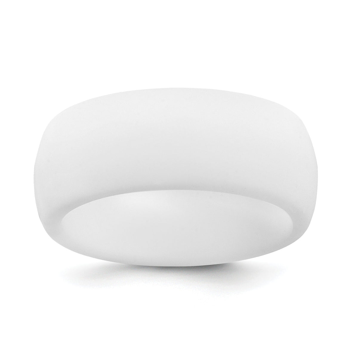 Domed Wedding Band in White Silicone, 8.7mm, Size 7–14 - Sophia Jewelers Main image