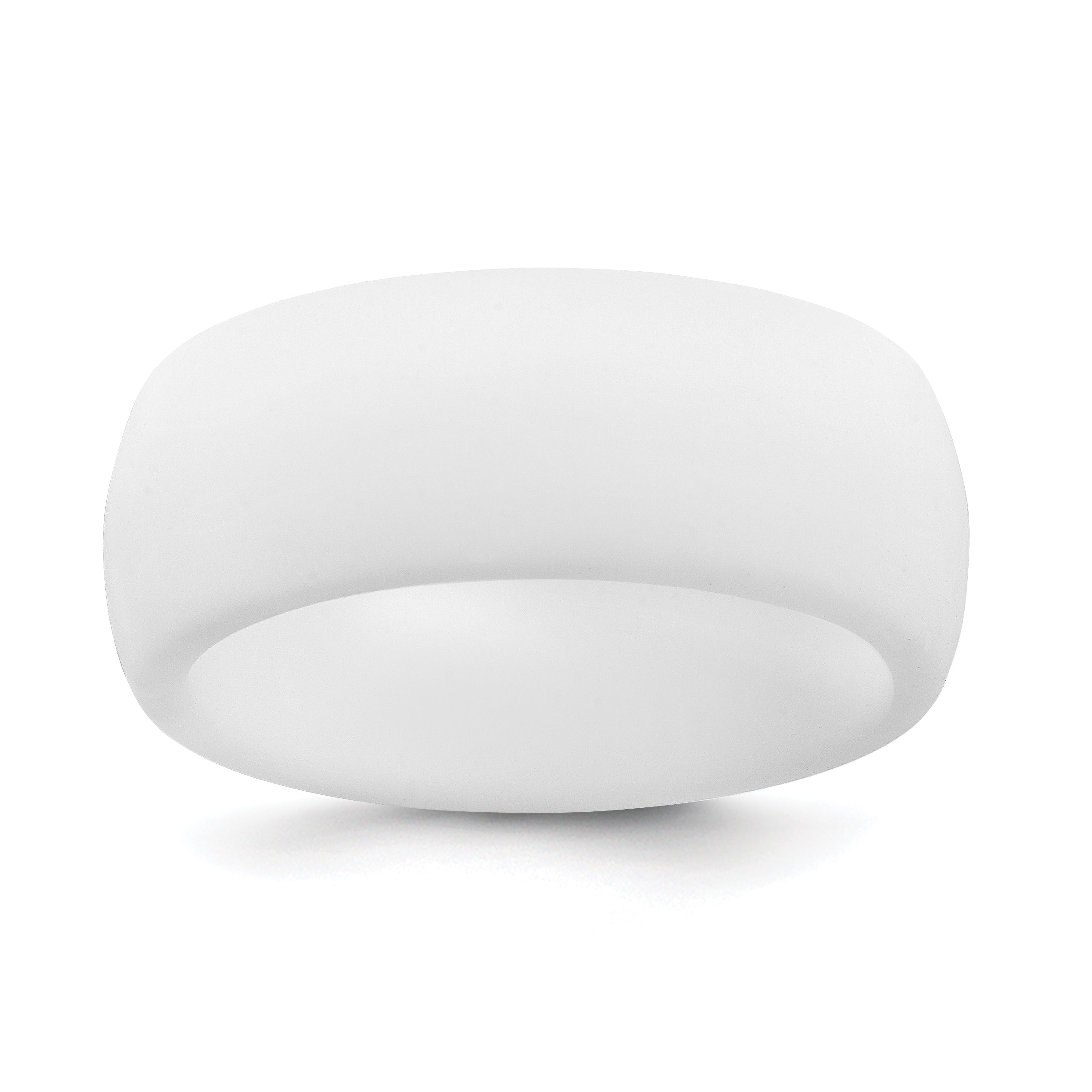 Silicone White 8.7mm Domed Band Size 9