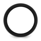 Silicone Black 8mm Ridged Edge Band