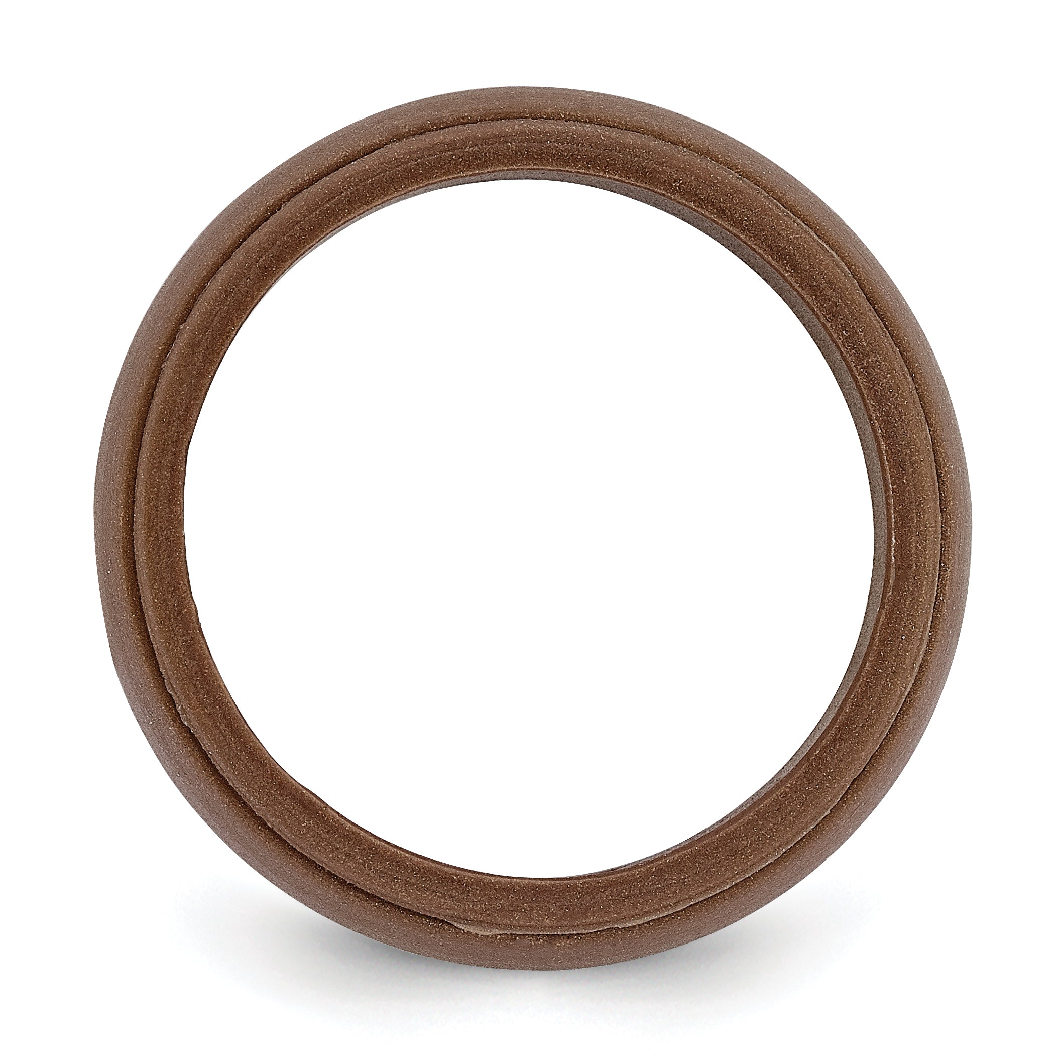 Ridged-Edge Wedding Band in Bronze-Tone Silicone, 8mm Secondary image