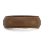 Silicone Bronze Metallic 8mm Ridged Edge Band Size 9