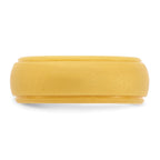 Silicone Gold Metallic 8mm Ridged Edge Band Size 9