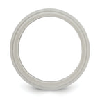 Silicone Grey 8mm Ridged Edge Band Size 9