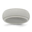 Silicone Grey 8mm Ridged Edge Band Size 9