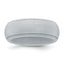 Silicone Silver Metallic 8mm Ridged Edge Band
