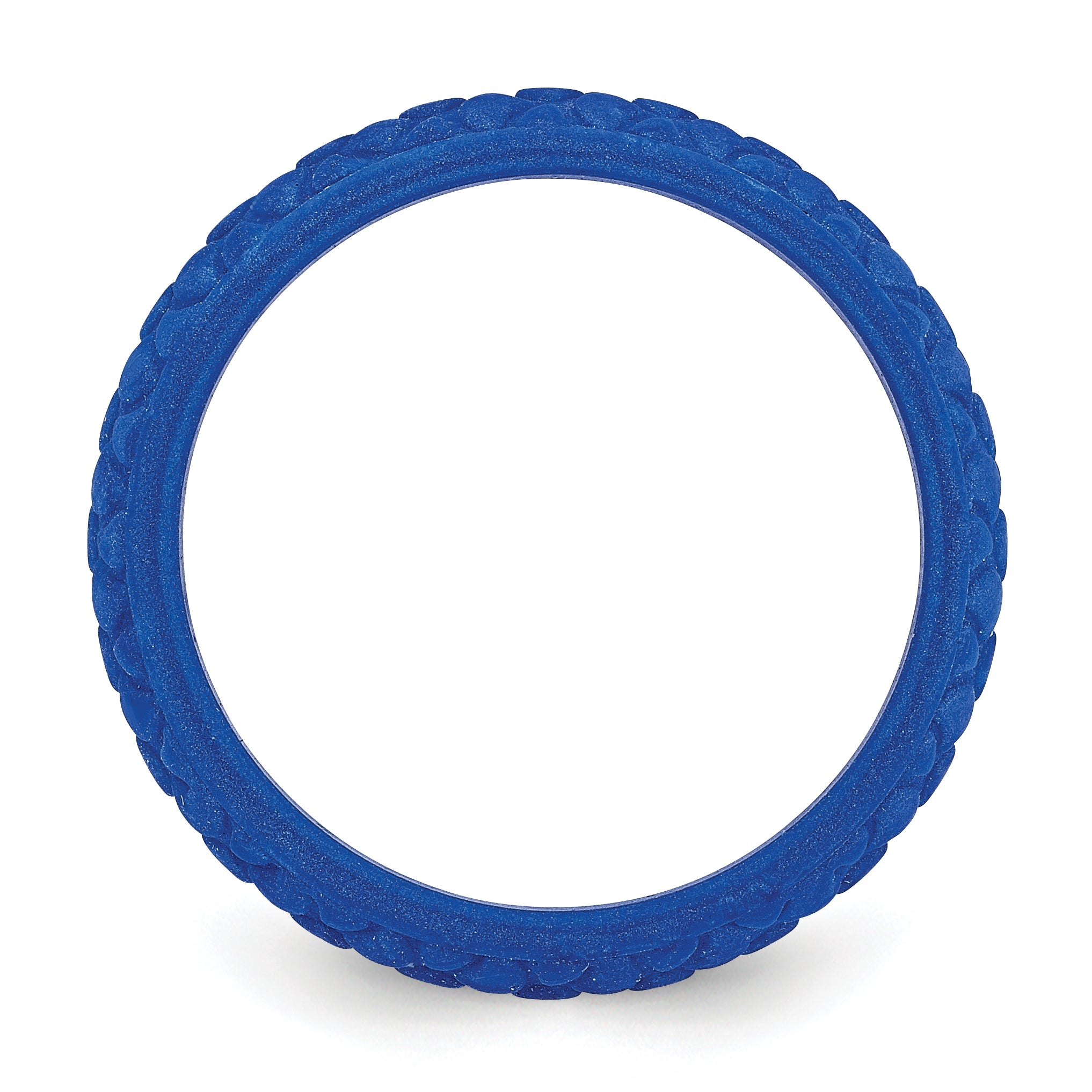 Blue Silicone Domed Band Ring with 5.7mm Width and Mermaid Pattern Design Secondary image