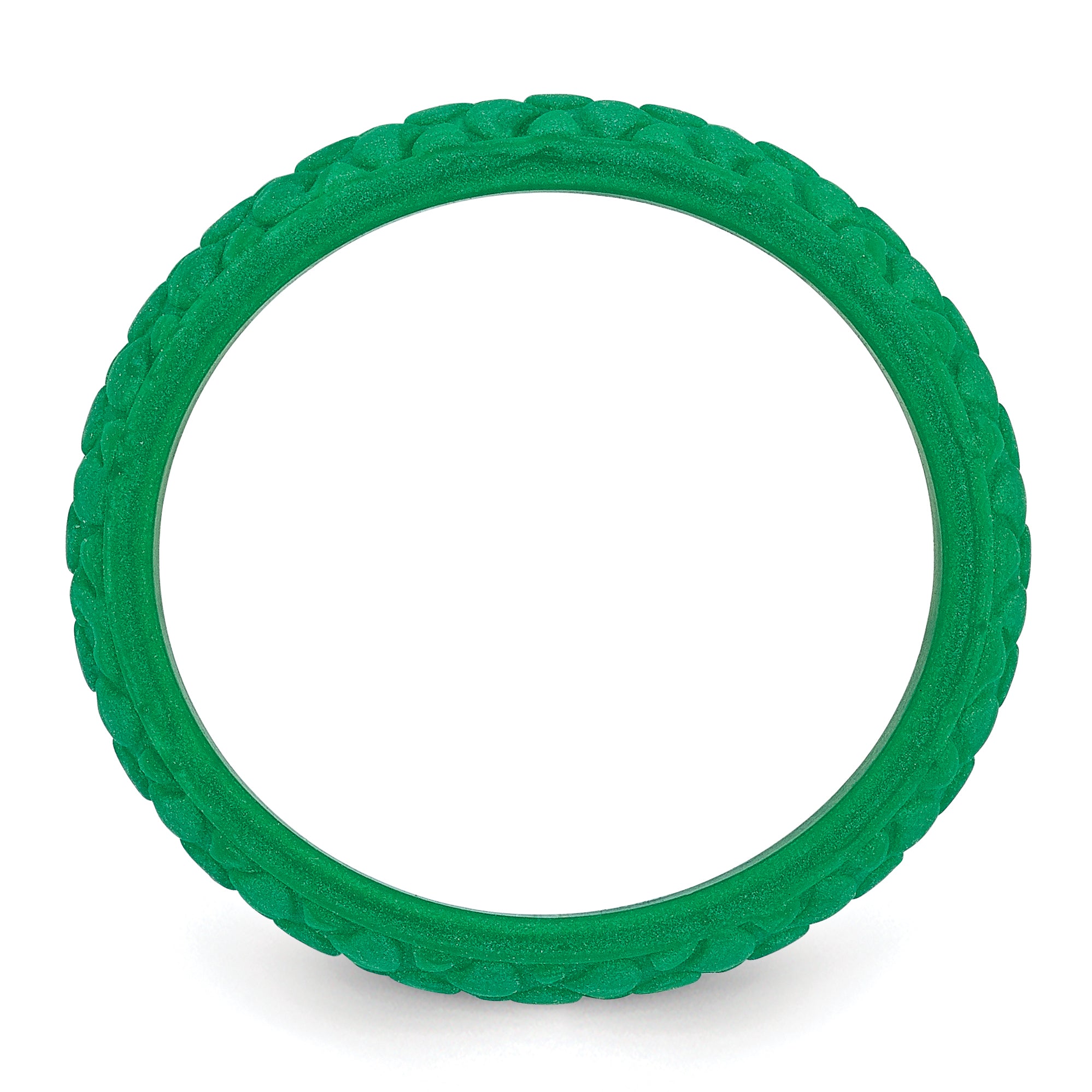 Silicone Green Mermaid Pattern 5.7mm Domed Band Size 9