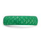 Silicone Green Mermaid Pattern 5.7mm Domed Band Size 9