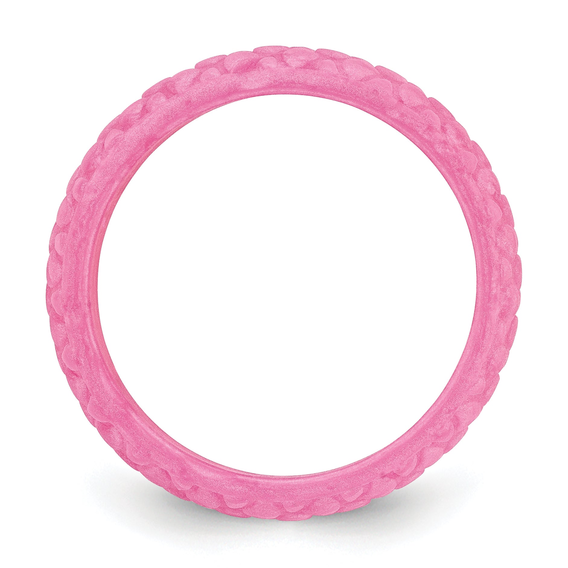 Pink Silicone Domed Band Ring with 5.7mm Width and Mermaid Pattern Design Secondary image